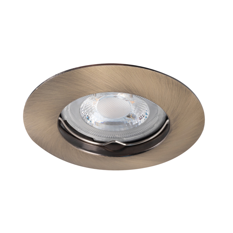 Aluminium inbouwspot messing, Luto