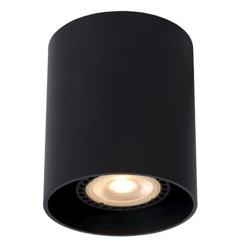 Moderne opbouwspot Raina rond, zwart