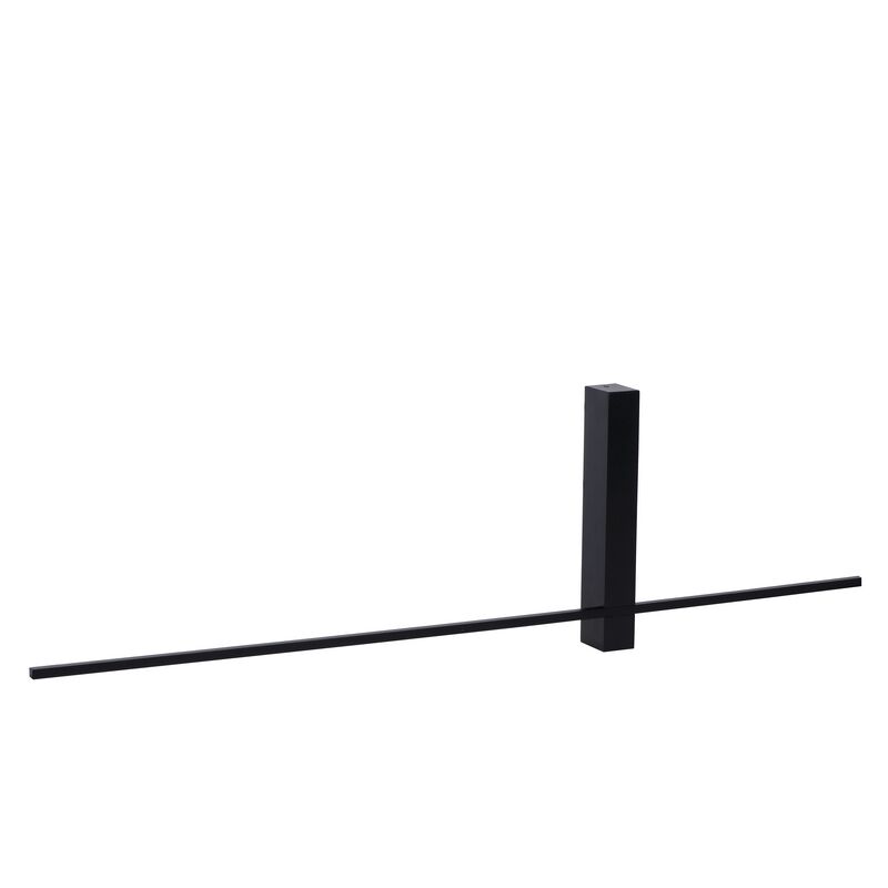Zwarte wandlamp Segin, aluminium