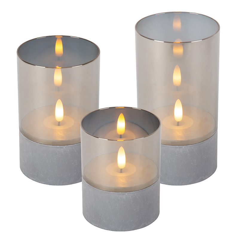 3 kaarslampen op batterij Velas