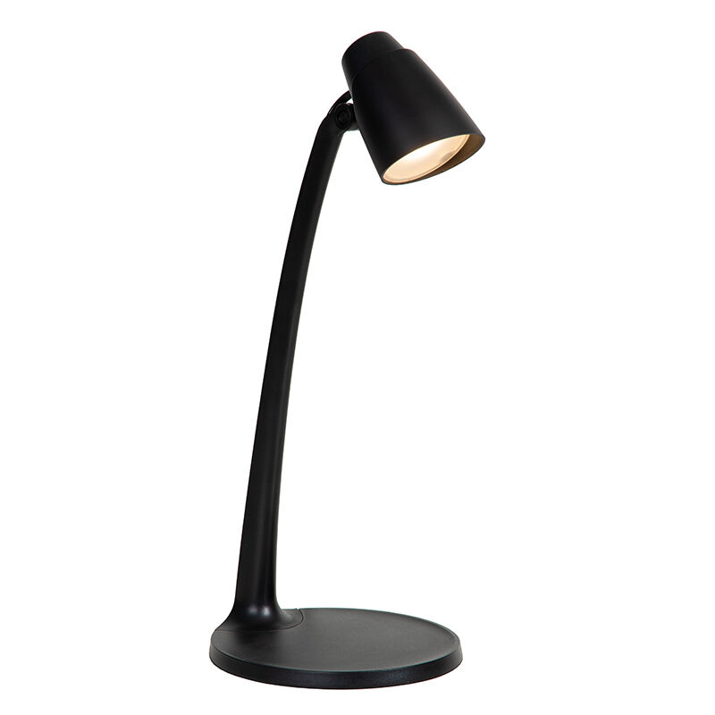 Zwarte bureaulamp klassiek, Ludo, 4,5W, 3000K LED, met schakelaar