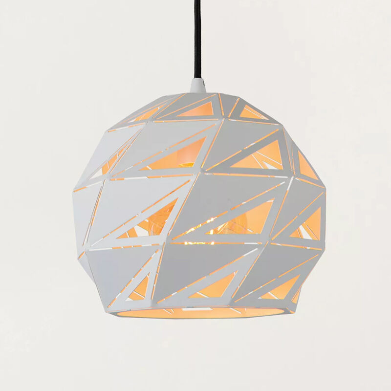 Witte hanglamp Malunga, Bol