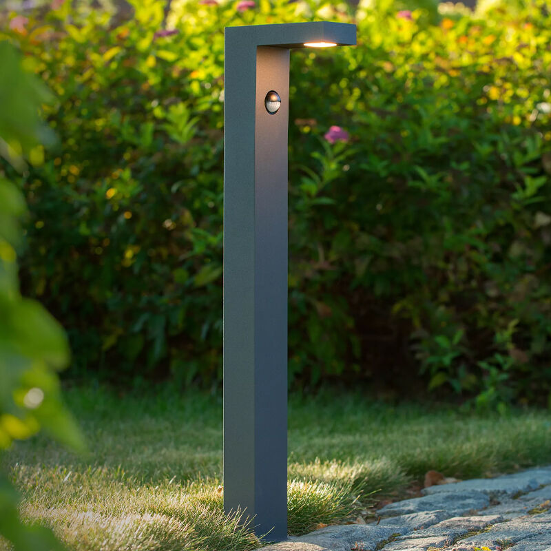 Antraciete staande buitenlamp met bewegingssensor modern, Texas, 6W, 3000K LED, IP54