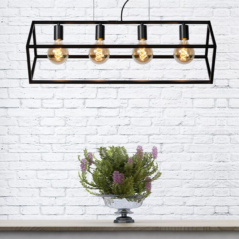 Zwarte hanglamp Fabian, metaal
