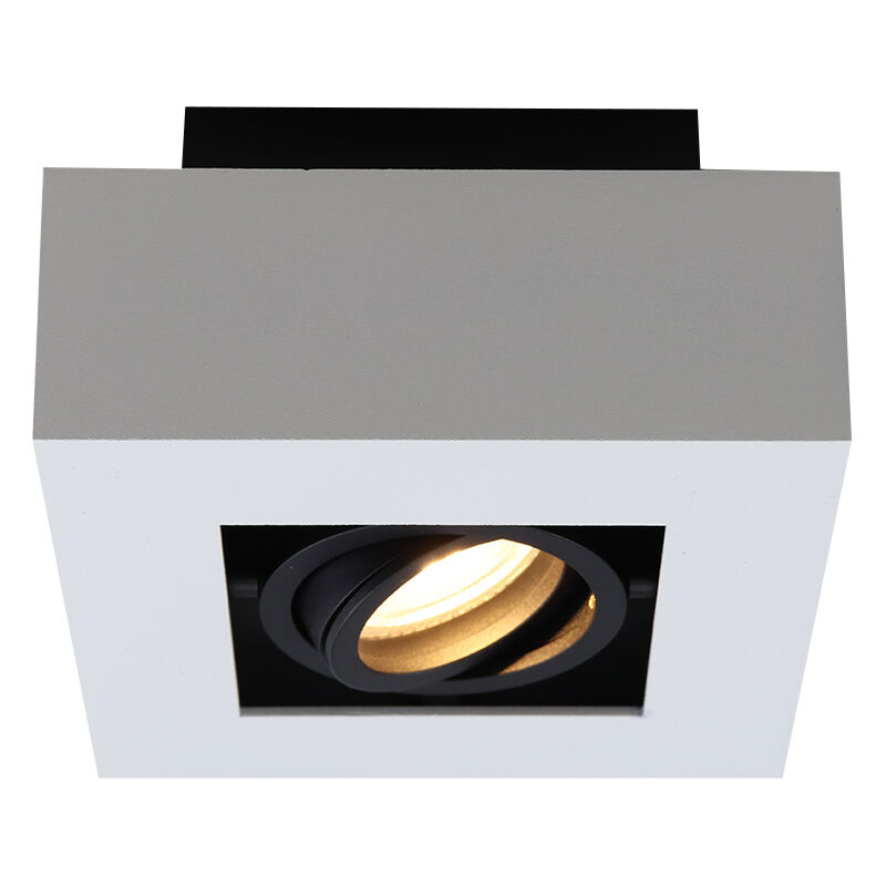Witte opbouwspot Noraly, aluminium, modern