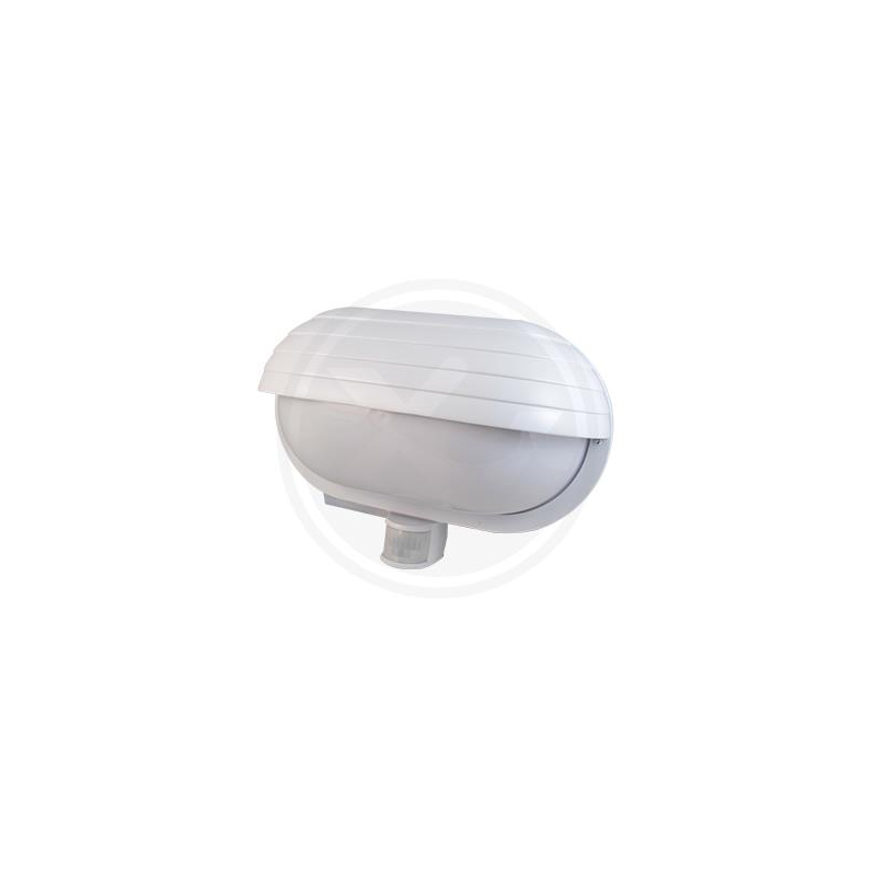 Kunststof buiten wandlamp met bewegingssensor wit, Killian, IP44
