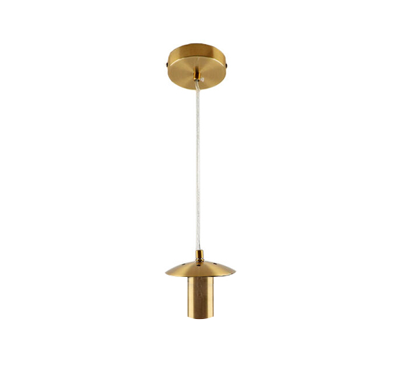 Metalen hanglamp zonder kap koper, Minne