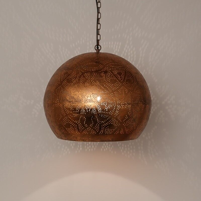 Koperen oosterse hanglamp filigrain, Kenza