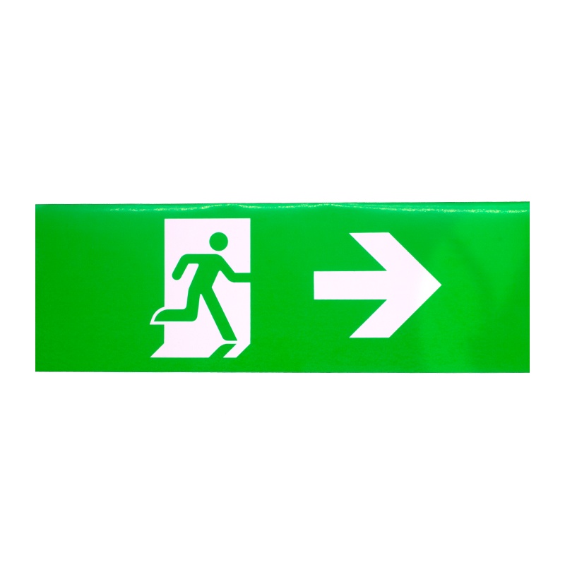 Noodverlichting sticker, pijl naar rechts
