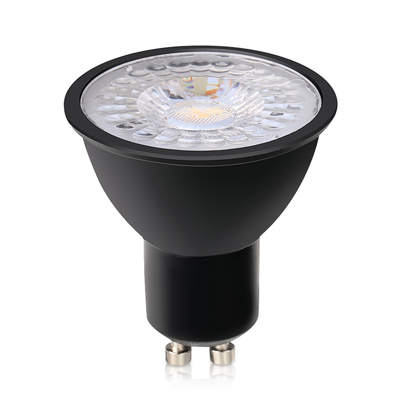 Dimbare GU10 LED lamp Antonie, zwart, 3W, 4000K
