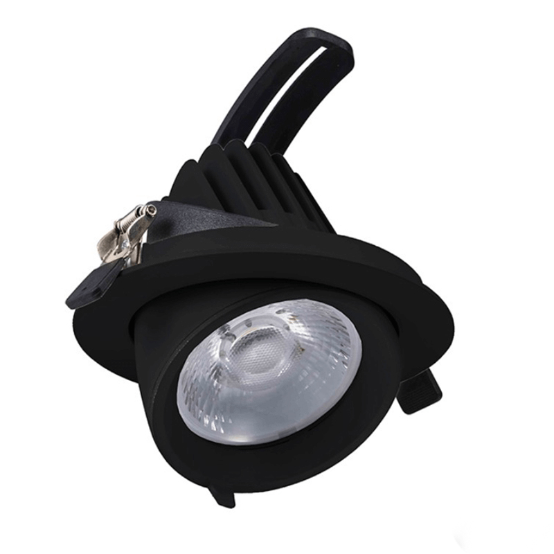 Zwarte downlight banaanspot, Shanaya, 30W, white switch LED