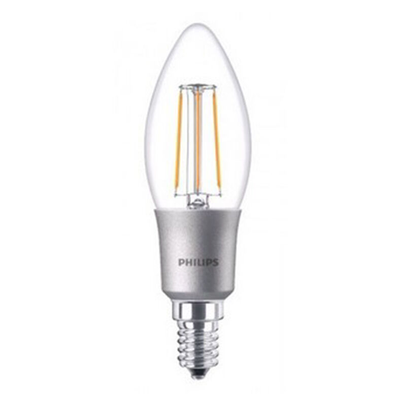 Philips E14 LED filament kaars, 4,5W, 2700K