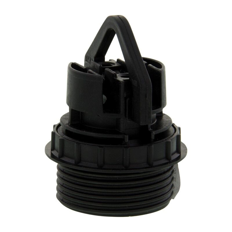 Schroefrand Fitting E27 met ring, Zwart
