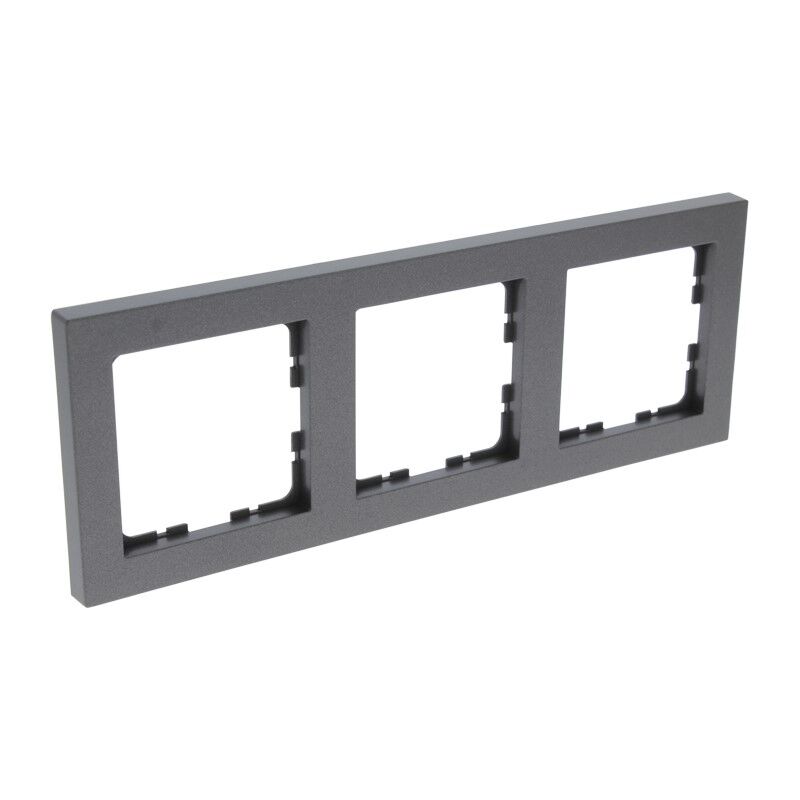Q-Link S-Line afdekraam 3-voudig, zwart/antraciet