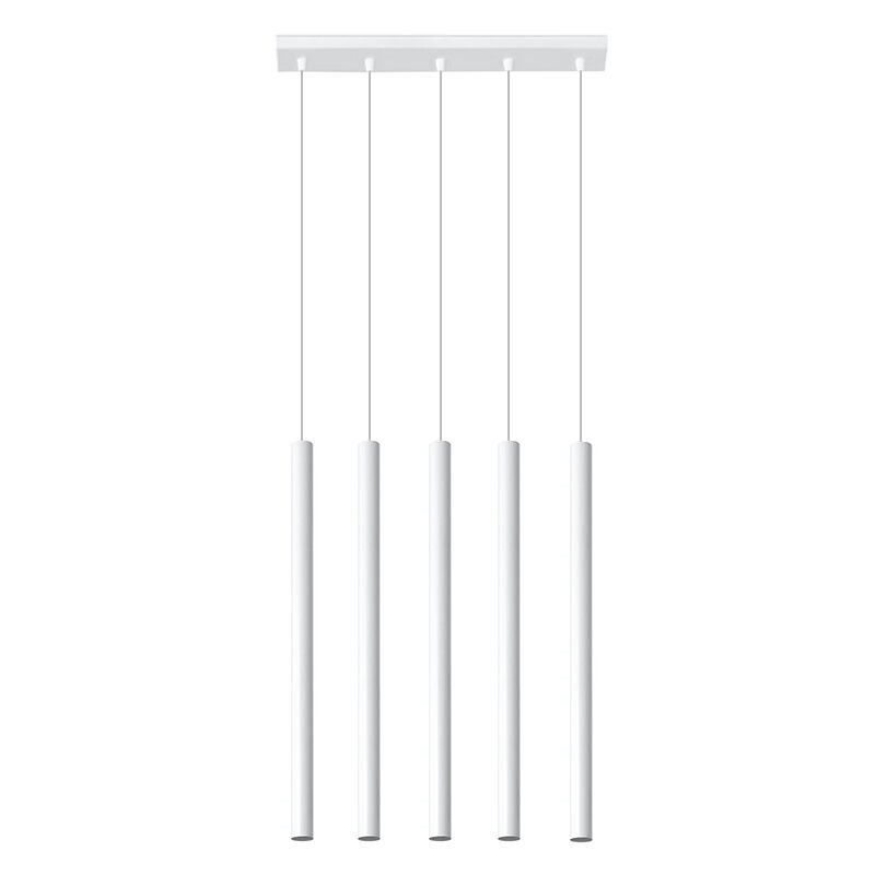 Moderne hanglamp Hillary, wit, aluminium, 5L