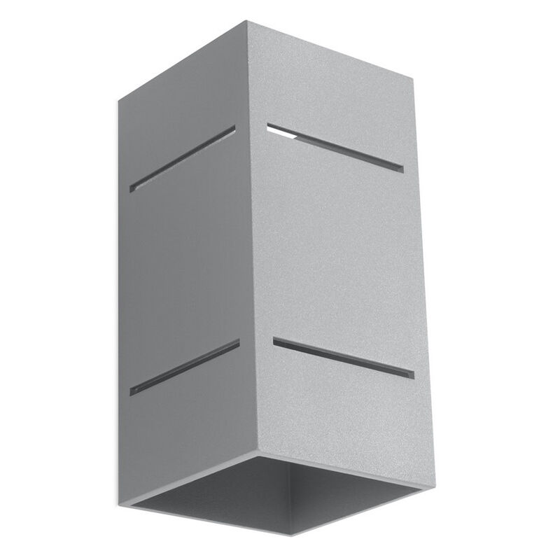 Grijze up down wandlamp Janien, aluminium