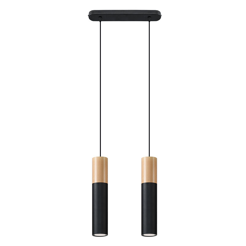 Zwarte hanglamp Francesca, aluminium, 2L