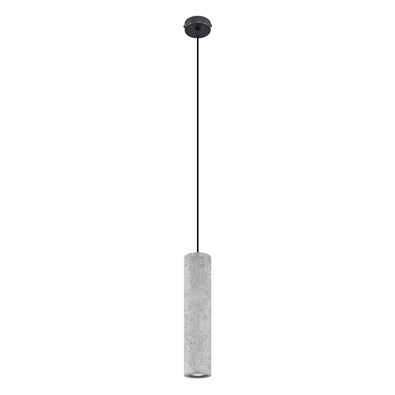 Landelijke hanglamp Feyza, grijs, beton