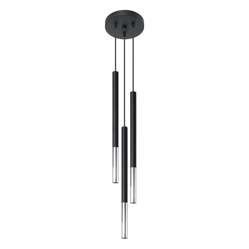 Moderne hanglamp Ilonca, chroom, aluminium, 3L