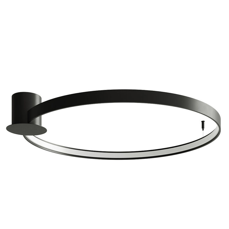 Moderne plafonnière Ringo, zwart, aluminium, 50w, 3000K