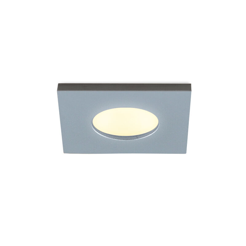 Vierkante geborsteld Chroom Verandaverlichting Dico, IP65, dimbaar