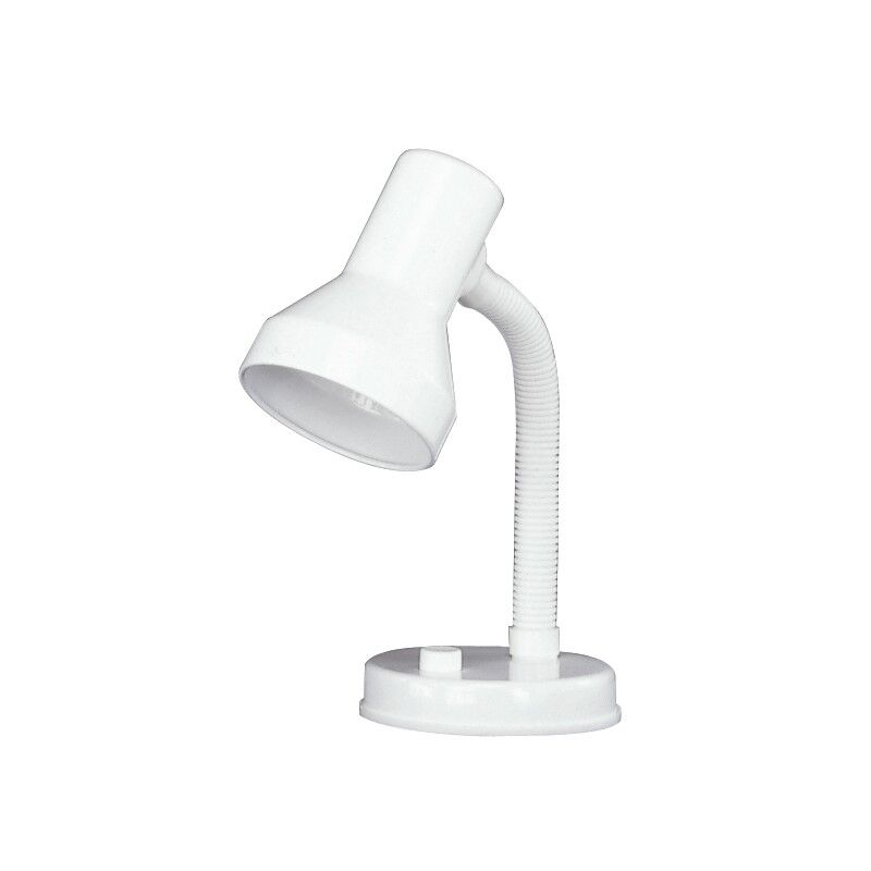 Witte bureaulamp kunststof, Lagos, met schakelaar