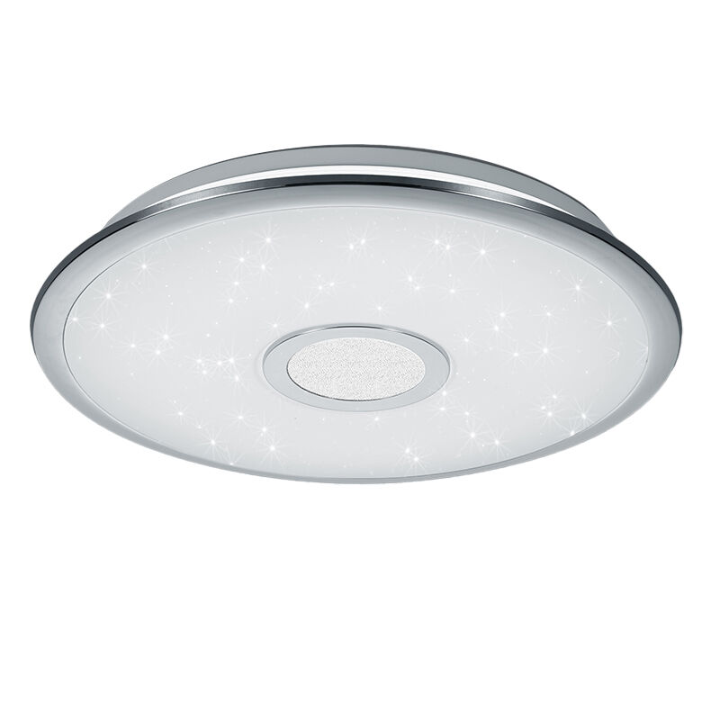 Chromen plafonnière, Yailee, 30W, warm tot koud wit verstelbare LED, met afstandsbediening