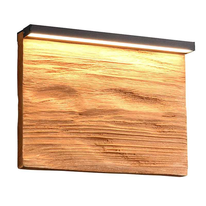 Design wandlamp hout, Tanneke, 7,5W, 3000K LED, 3-staps dimbaar