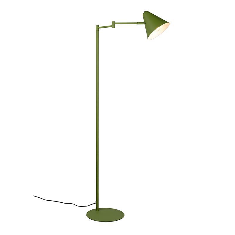 Groene vloerlamp modern, Jille, met schakelaar