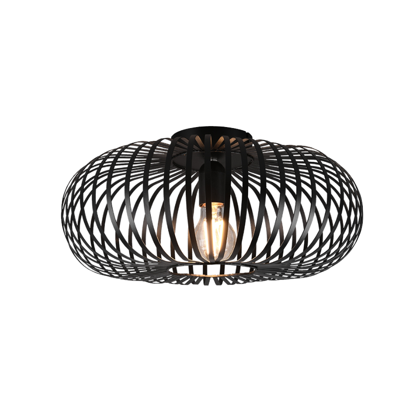 Industriële plafondlamp zwart, Johann