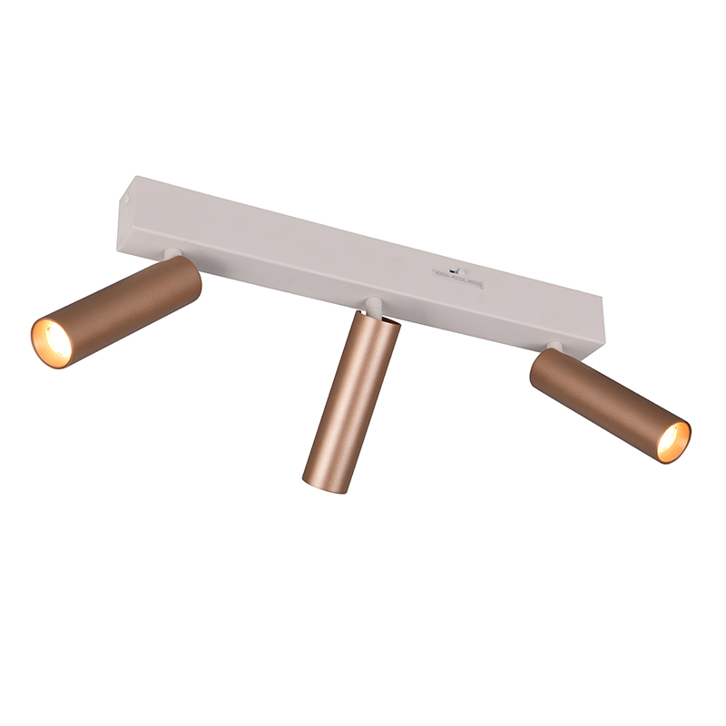 Bruine plafondspot modern, Smail, 5,5W, white switch LED, 3-staps dimbaar