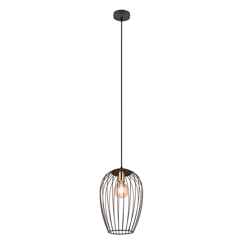 Zwarte hanglamp industrieel, Dilano