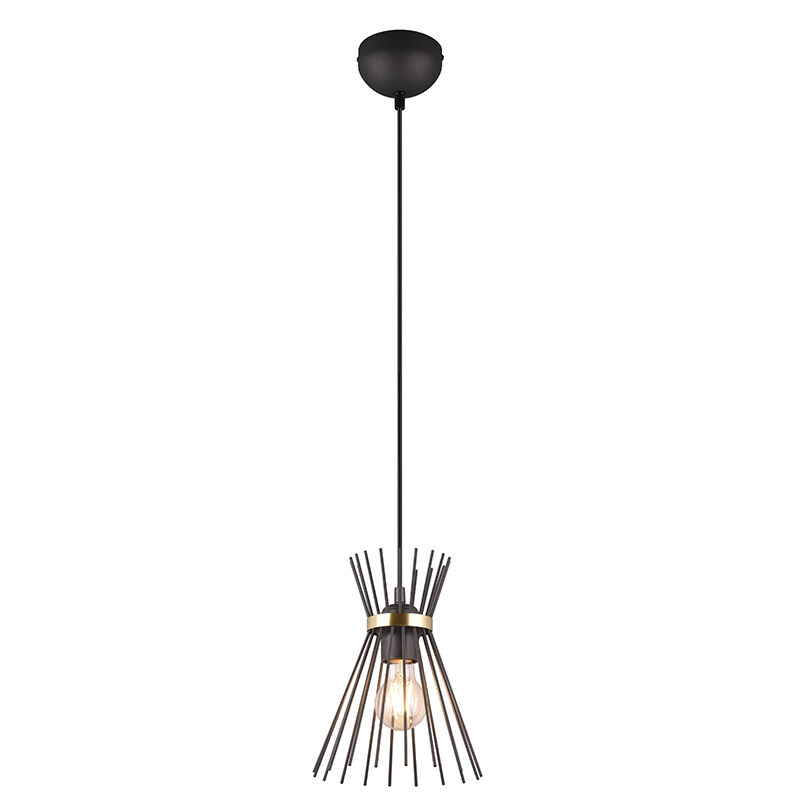 Zwarte hanglamp industrieel, Fransiscus