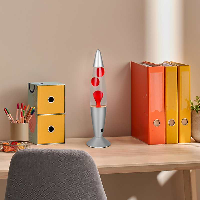 Rode lavalamp glas, Coert, 21W, 3000K LED, met schakelaar