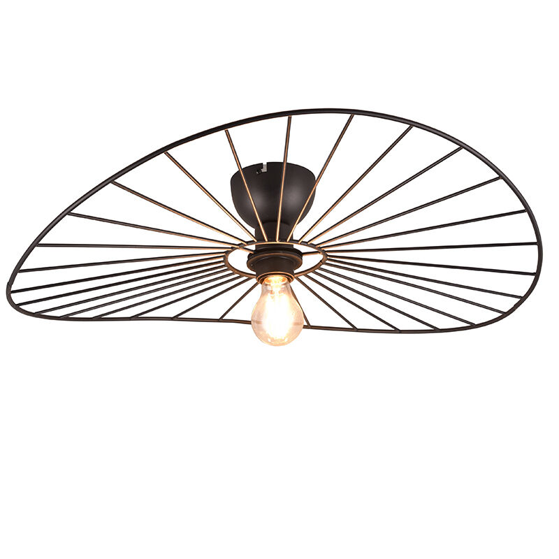 Zwarte plafondlamp industrieel, Dejan