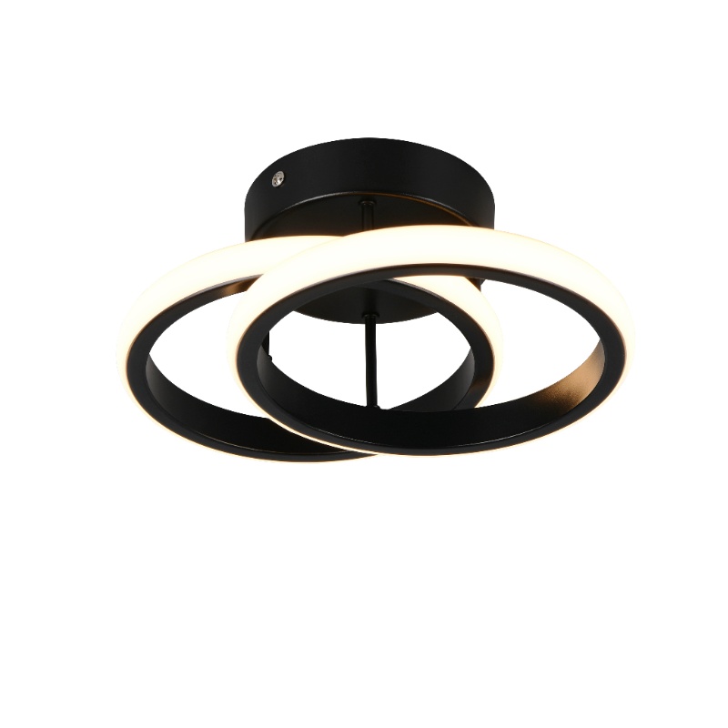 Zwarte plafondlamp design, Yasser, 7W, 3000K LED