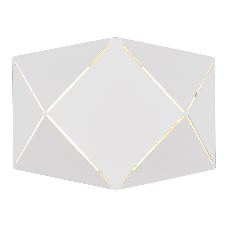 Witte wandlamp Soloro, metaal, modern, 6 watt