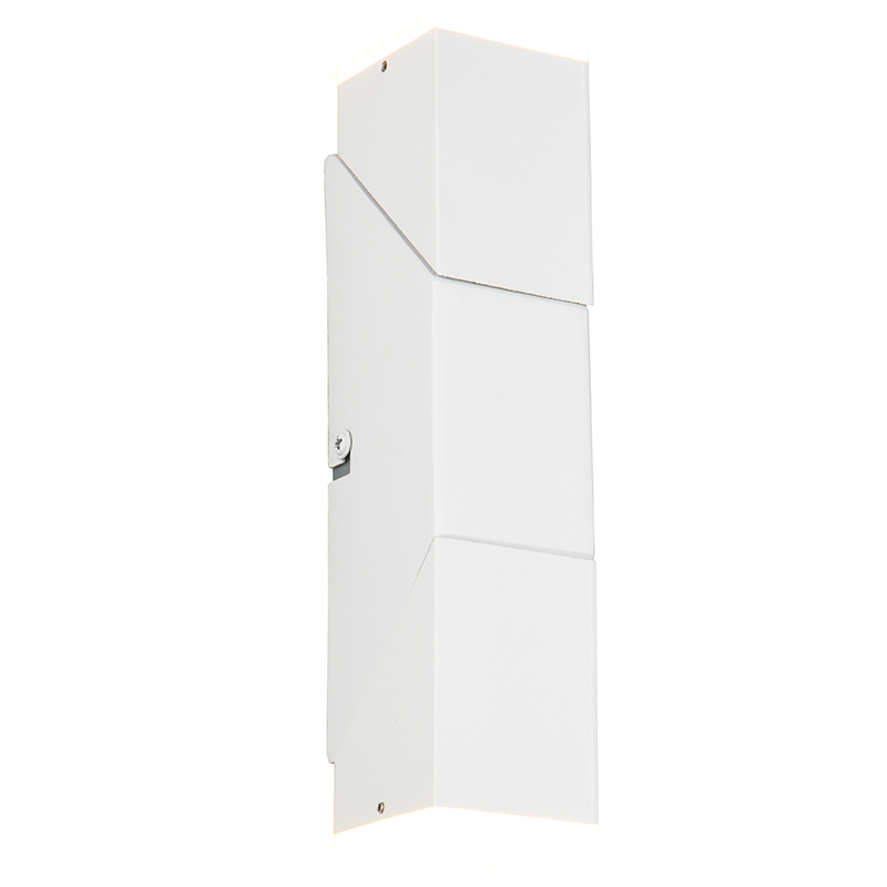 Witte up down wandlamp modern, Lok, 3W, 3000K LED