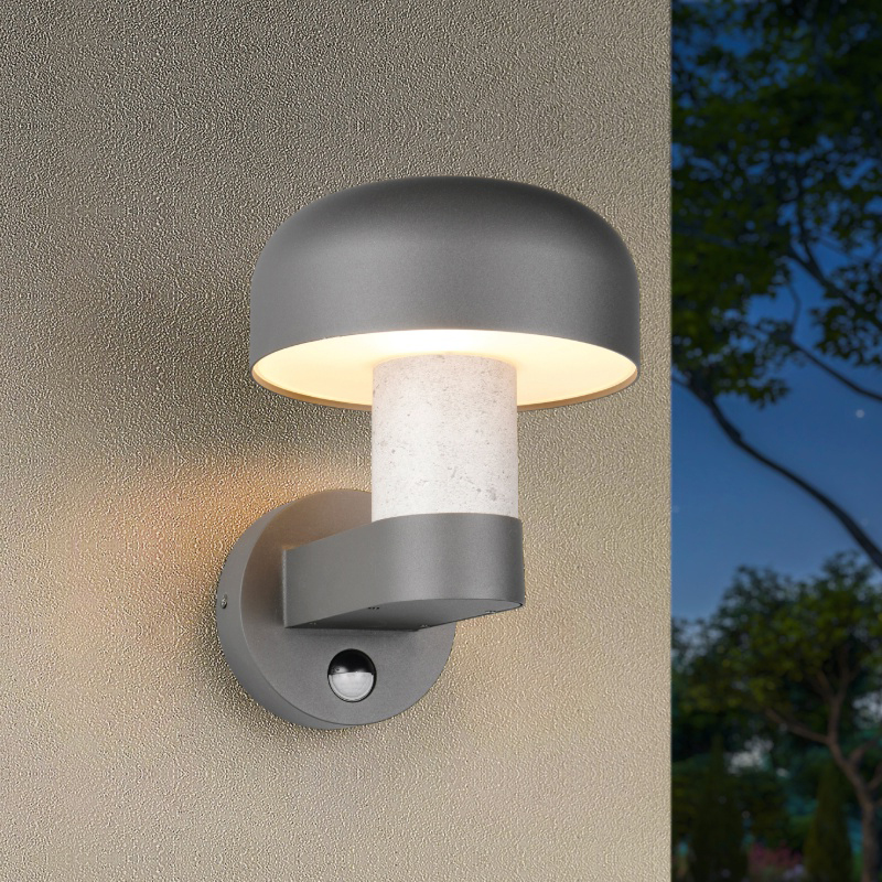 Grijze buitenlamp modern, Krishna, IP54