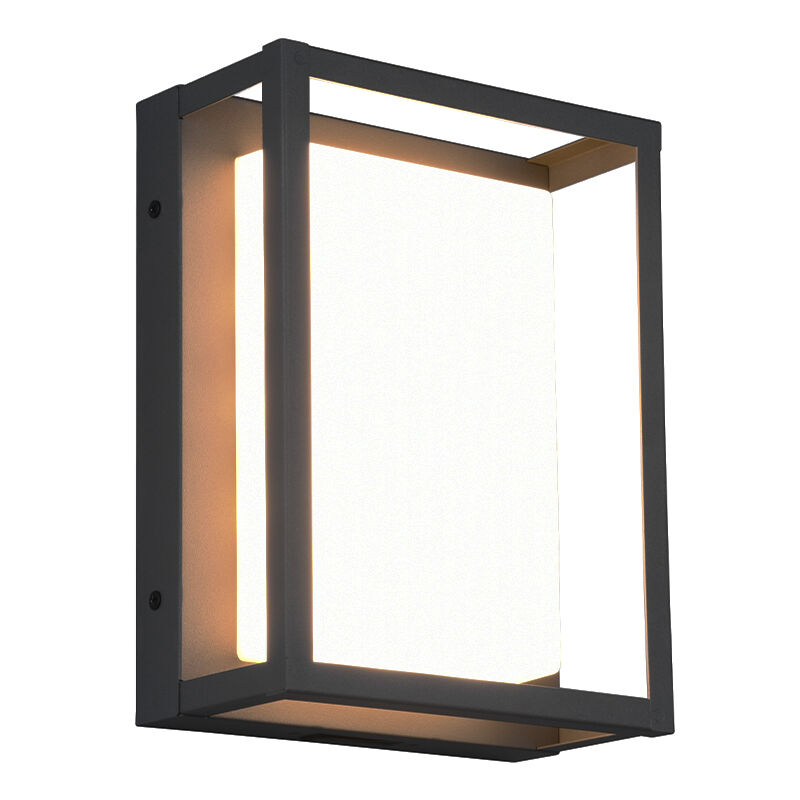 Antraciete buitenlamp Rolina, metaal, 10w, warm tot koud wit verstelbare LED
