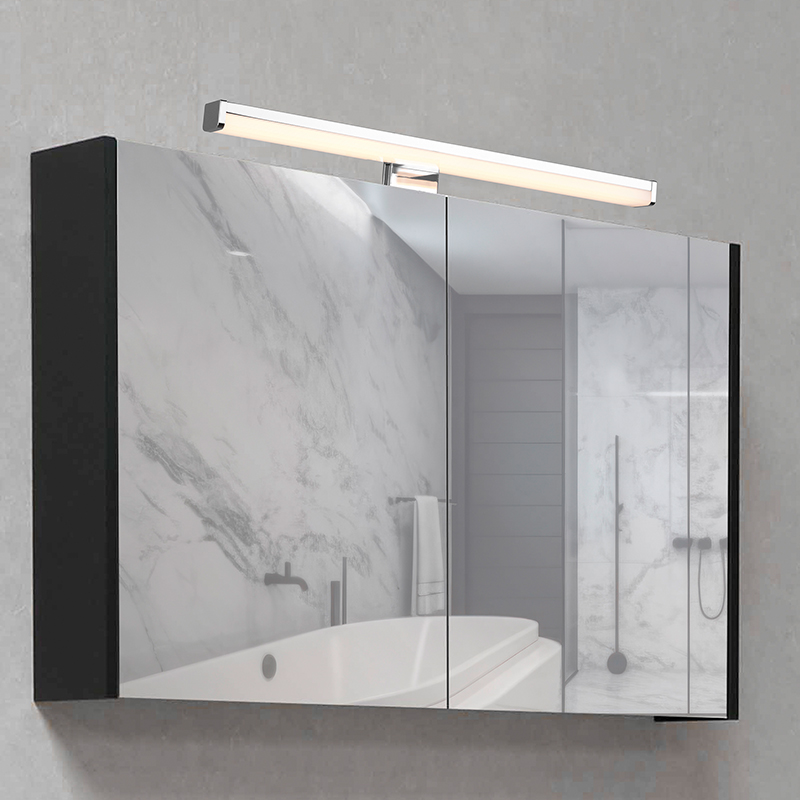 Moderne wandlamp Celal, chroom, kunststof, geïntegreerde LED