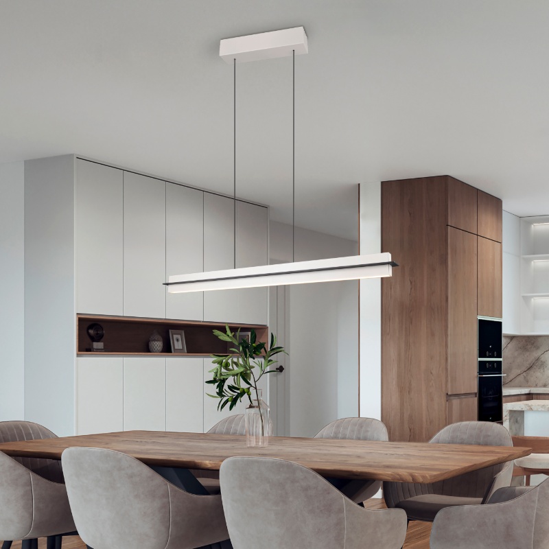 Grijze hanglamp modern, Joek, 22W, warm tot koud wit verstelbare LED, 3-staps dimbaar