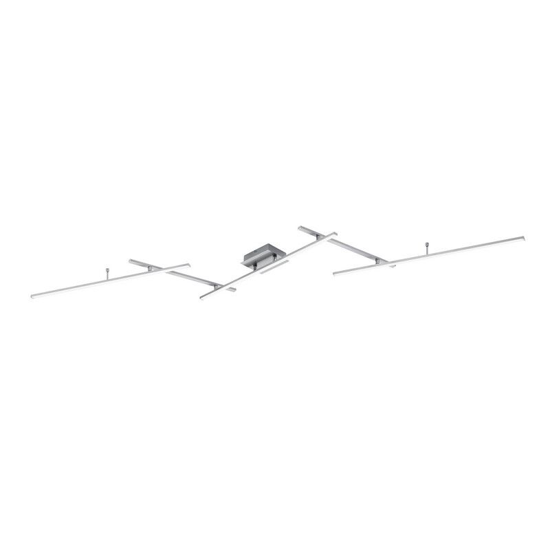 Nikkelen plafonnière modern, Nadja, 22W, RGBW LED, met afstandsbediening