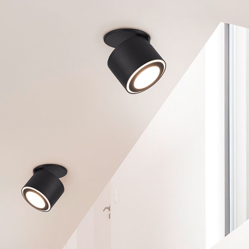 Moderne plafonniere Jorno, zwart, 3,5w geintegreerd LED
