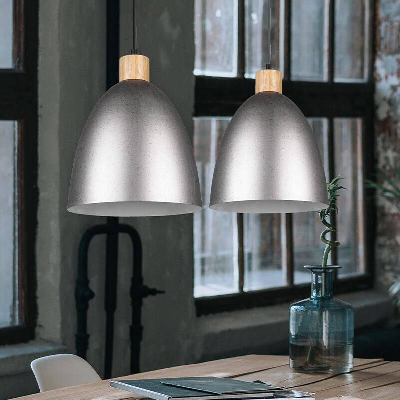 Nikkelen hanglamp Casparus, metaal