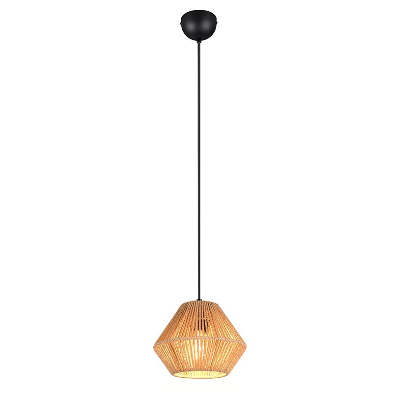 Papieren hanglamp zwart, Isaiah