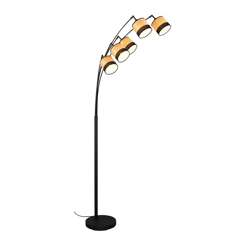 Houten vloerlamp modern, Ying, met schakelaar