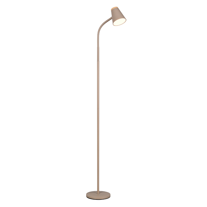 Bruine vloerlamp modern, Rahul, 4,5W, 3000K LED, met schakelaar