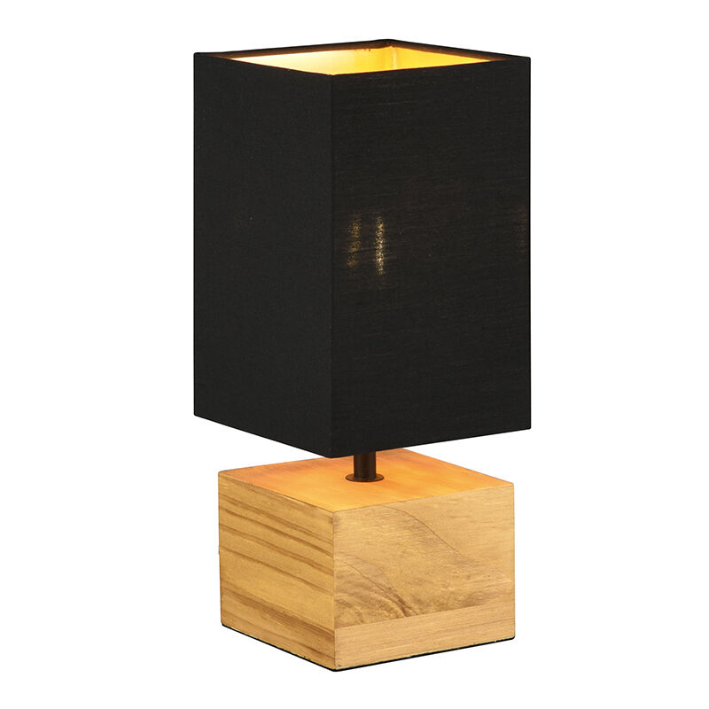 Bruine tafellamp Job, hout