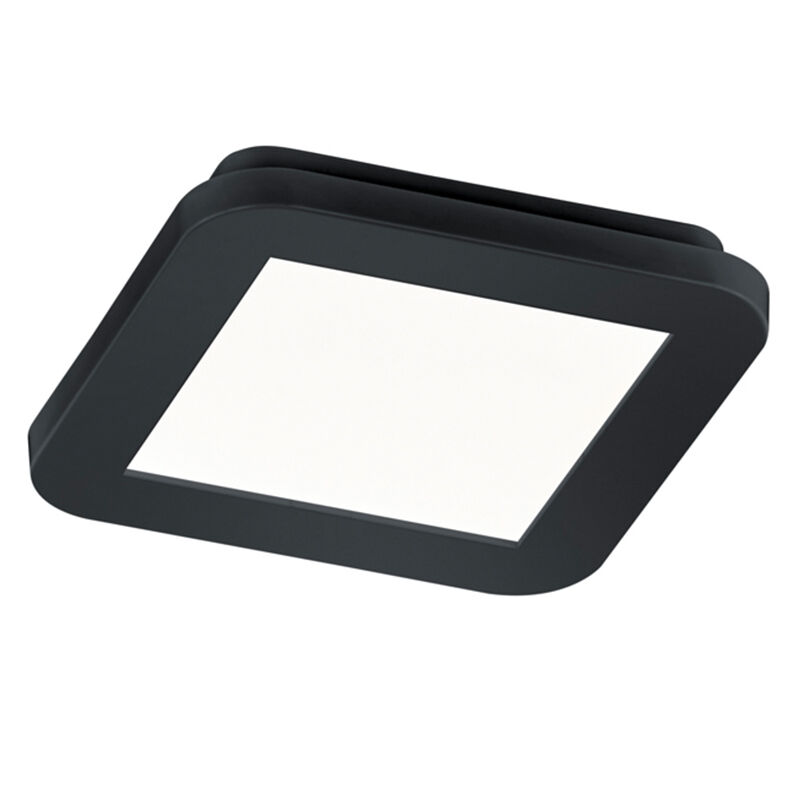 Zwarte badkamer plafondlamp Gistrup, kunststof, modern, 10 watt